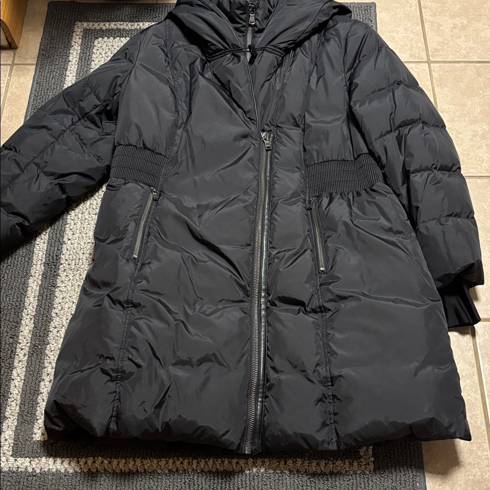 DKNY Quilted Black Puffer Coat plus size